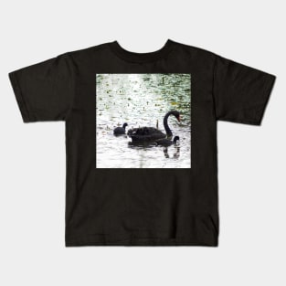 Black Swan and Cygnets Kids T-Shirt